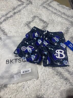 Bucketsquad bktsqd Kids' Utah jazz Navy & Purple Athletic Shorts youth small